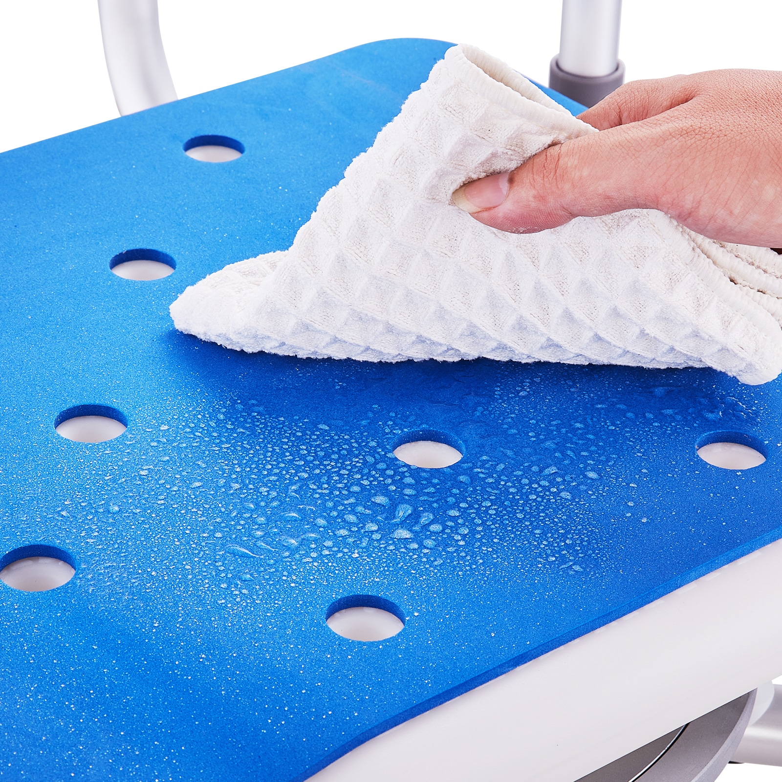 Shower Chair 360° Swivel Tub Shower Seat With Armrests & Backrest 400lbs_maomaolike.com